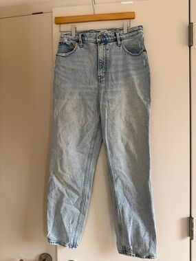Abercrombie & Fitch Light Blue Denim High-Rise Straight Jeans